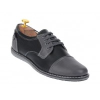 Marimea 39 Pantofi sport barbati din piele naturala GRI - L338NGRI